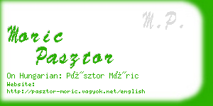 moric pasztor business card